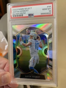 2020 Panini Select JUSTIN HERBERT Concourse Silver Prizm Rookie #44 RC PSA 10 - Picture 1 of 2