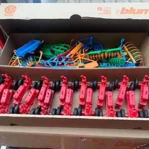 Vintage Marx Plastic Red Farm Tractor & implement **READ the description*** !!! - Picture 1 of 10