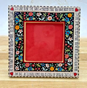 Mary Engelbreit Friendship Frame Charpente 1995 Floral Quote Edgar A Guest VTG - Picture 1 of 14
