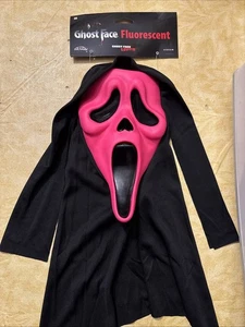 Máscara Grito Fluorescente Rosa Cara Fantasma Fun World 2022 Nueva - Imagen 1 de 8