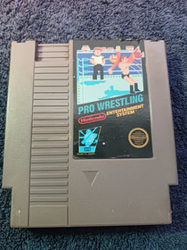 Pro Wrestling Black Box 80s Authentic Vintage Nintendo Nes Game Cartridge WORK