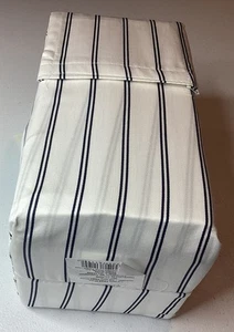 California King 400 Thread Count Performance Fitted Sheet Navy Stripe - - Picture 1 of 8