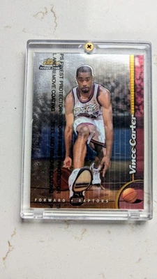 Tarjeta de novato Vince Carter 1998-99 Topps Finest #230 Toronto Raptors UNC excelente Foto 1 de 2