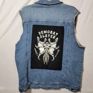 Stranger Things Jeansweste Herren XL Eddie Munson Hellfire Club Demobat Slayer - Bild 1 von 10