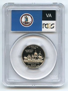 2000 S 25C Clad Virginia Quarter PCGS PR70DCAM - Picture 1 of 2