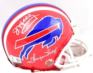 Jim Kelly Thurman Thomas Signed Buffalo Bills 87-01 Mini Helmet-Beckett W Holo - Picture 1 of 11