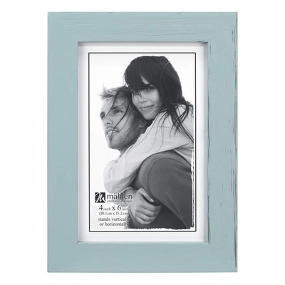 International Designs 807-46 Linear Picture Frame, 4x6, Seafoam Blue - Image 1 of 3