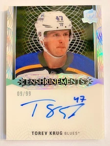 #E-TK Torey Krug - 2022-23 Copa UD Consagración TARJETA AUTO Autógrafo SP 09/99 - Imagen 1 de 2