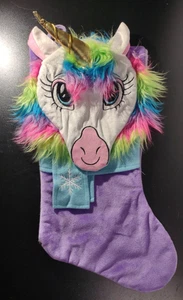 Medias de Navidad Unicornio - Medias de Navidad de felpa de 20 pulgadas Tiempo de vacaciones - Imagen 1 de 4