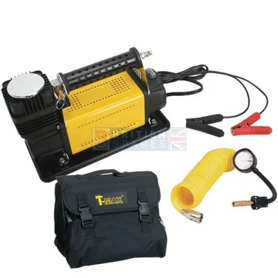 T-MAX 160 L/MIN 12V AIR COMPRESSOR TYRE PUMP FOR 4X4 OFF ROAD USE - Image 1 of 4