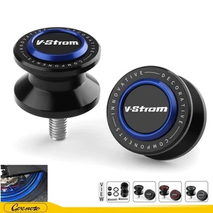 CNC Swingarm Spool Sliders For Suzuki Vstrom 650/800/1050/250/1000 2004-2025 - Picture 1 of 27