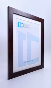 Walnut Photo Picture Poster Frame 28mm, With MOUNT 28mm 1.1" All Round CM sizes - Picture 1 of 27