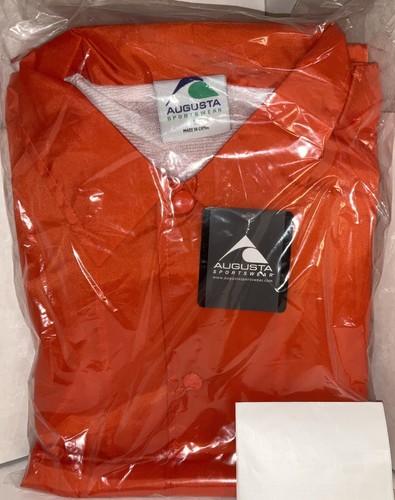 Giacca Coach Nylon Foderata Bottoni Arancione per uso di sicurezza Lg Nuova