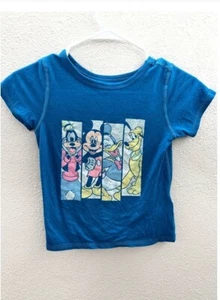 Childrens Disney Blue Mickey Mouse Short Sleeve Top Size XS - Picture 1 of 8