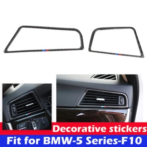 Fits BMW F10 2011-2017 Carbon Fiber Dashboard Air Vent Outlet Frame Decor Trim - Picture 1 of 6