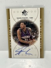 2001 Upper Deck SP Authentic Sign Of The Times #SM Shawn Marion Autograph
