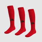 3 x Kappa Penao Football Socks, Red/Black, New, Size EU 43-46