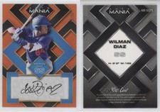 2023 Wild Card Auto Mania Square Orange Lazers /50 Wilman Diaz #AM-SQ71 Auto