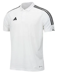 Adidas Men TIRO 23 L Polo T-Shirts Run Jersey White Training Tee Shirt HS3580 - Picture 1 of 6