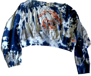 VS PINK Broncos schulterfreies Batik Sweatshirt 5th & Ocean M - Bild 1 von 14