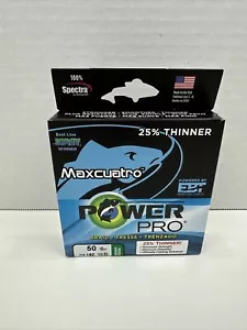 Power Pro MaxCuatro Spectra HT Braided Fishing Fish Line 50Lb 150Yd Moss Green - Picture 1 of 5