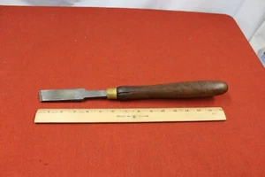 Stechbeitel BUCK BROS. Vintage Woodworker's 1 3/16" Holz Drehbank Skew USA Antik Werkzeug - Bild 1 von 5