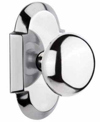 Nostálgico Almacén COTNYK Placa de Casa Nueva York Perilla de Puerta Cromo Pulido $180 Foto 1 de 4