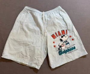 Vintage Miami Dolphins x Snoopy Shorts Mens 26 Blue Drawstring Mens - Picture 1 of 11