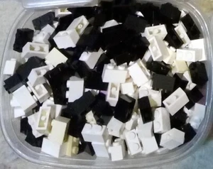 100 ladrillos Lego 1 x 2 negros buena calidad - Imagen 1 de 2
