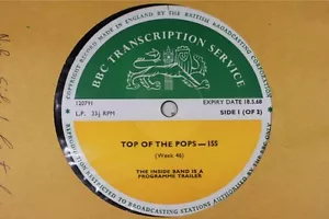 BBC 155 Transcription Disc Top The Pops JIMI HENDRIX BEE GEES ZOMBIES KIKI DEE - Picture 1 of 8