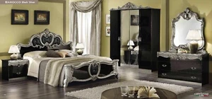 Borocco Luxury Italian 4Doors Bedroom Set In Black & Silver by Camel Group Italy - Picture 1 of 5