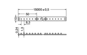 ELC STRISCIA LED 9,6W/M 24V BIANCO FREDDO IP20 CRI90 15M SERIE ARIETE 2216 PRO - Foto 1 di 1
