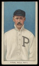 1909 T206 John Titus Piedmont Back Trimmed MK Authentic & Original