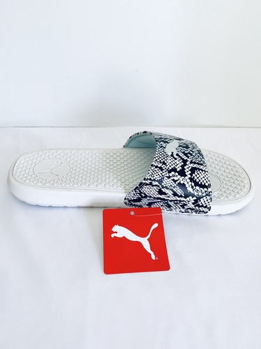 PUMA Sandali da donna Cool Cat Snake Slide 380794 01 bianchi argento