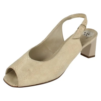 Bottines Ouvertes Jasmin Par Dorndorf En Daim Beige Cuir UK 4,5 L32690 - Photo 1/4