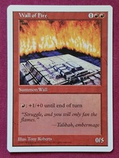 Magic The Gathering 5TH EDITION WALL OF FIRE single red card MTG