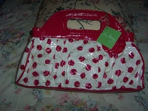 Super süße Clutch-Tasche Vera Bradley Frill Vinyl heiß rosa Blumenmuster ausverkauft neu mit Etikett - Bild 1 von 7