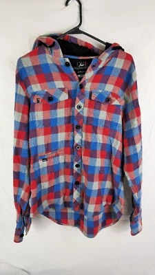 Rusty Long Sleeve Plaid Flannel Blue Red Button Down Men's Size M - Image 1 of 4