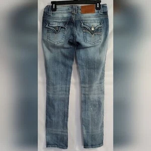 Vigoss Studio Distressed Low Rise Straight leg Stretch Denim Size 5/6-28 Jeans! - Picture 1 of 6