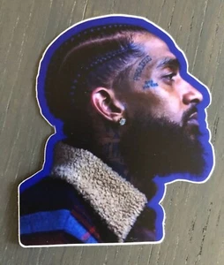 Nipsey Hussle Vinyl Sticker Blue Portrait Very High Quality HIP HOP West coast - Picture 1 of 4