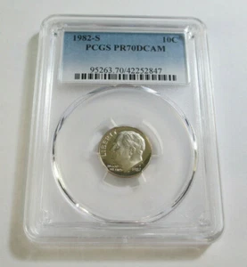 1982-S 10C PCGS PR70DCAM Roosevelt Dime Proof Verified PCGS #95263.70/42252847 - Picture 1 of 3
