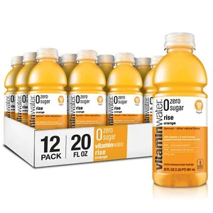 Vitamin Water Zero Sugar Rise 20Oz Pack Of 12 Orange Flavor Nutrient Drink - Picture 1 of 8