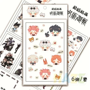 6pcs/set Anime Stickers DIY Hand Account Scrapbooking Stickers Random Kid Gift - Zdjęcie 1 z 12