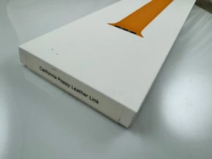 Original Apple Watch Leather Link 42mm 44mm 45MM 46MM 49MM California Poppy ML - Picture 1 of 6