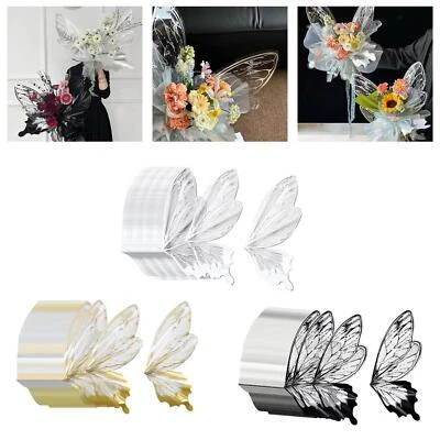 80 Pieces Flower Wrapping Papers Butterfly Wing for Graduation Ceremony - Image 1 of 2