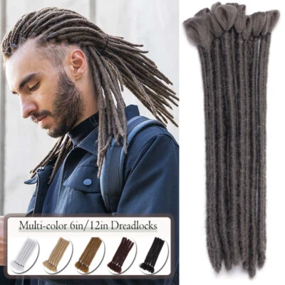 Extensiones de rastas de cabello 100 % reales como humano ganchillo trenzado rastas pelo Foto 1 de 4