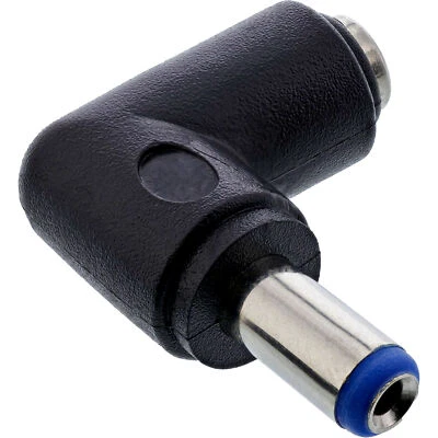 1 x InLine DC Adapter, 5,5 x 2,1mm DC Hohlstecker Stecker / Buchse gewinkelt - Bild 1 von 2