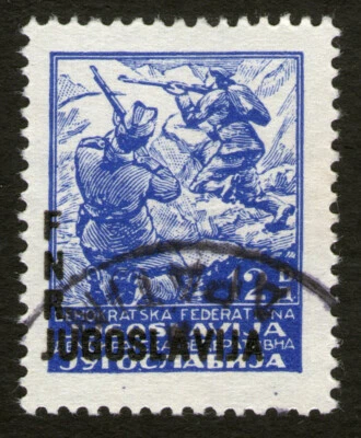 Yugoslavia (FNRY) 1949, partisanos, sello usado Foto 1 de 2