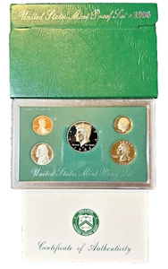 1996-S US Mint Proof Set 5 coins includes original government packaging and COA. - Picture 1 of 4