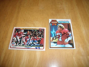 NEW ENGLAND PATRIOTS AUTOGRAPH FOOTBALL CARD LOT-STEVE NELSON, & RICH CAMARILLO - Picture 1 of 2